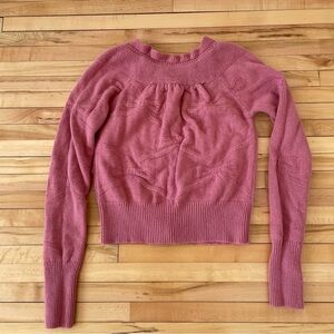 GUINIVERE Cotton and Angora knit button up sweater